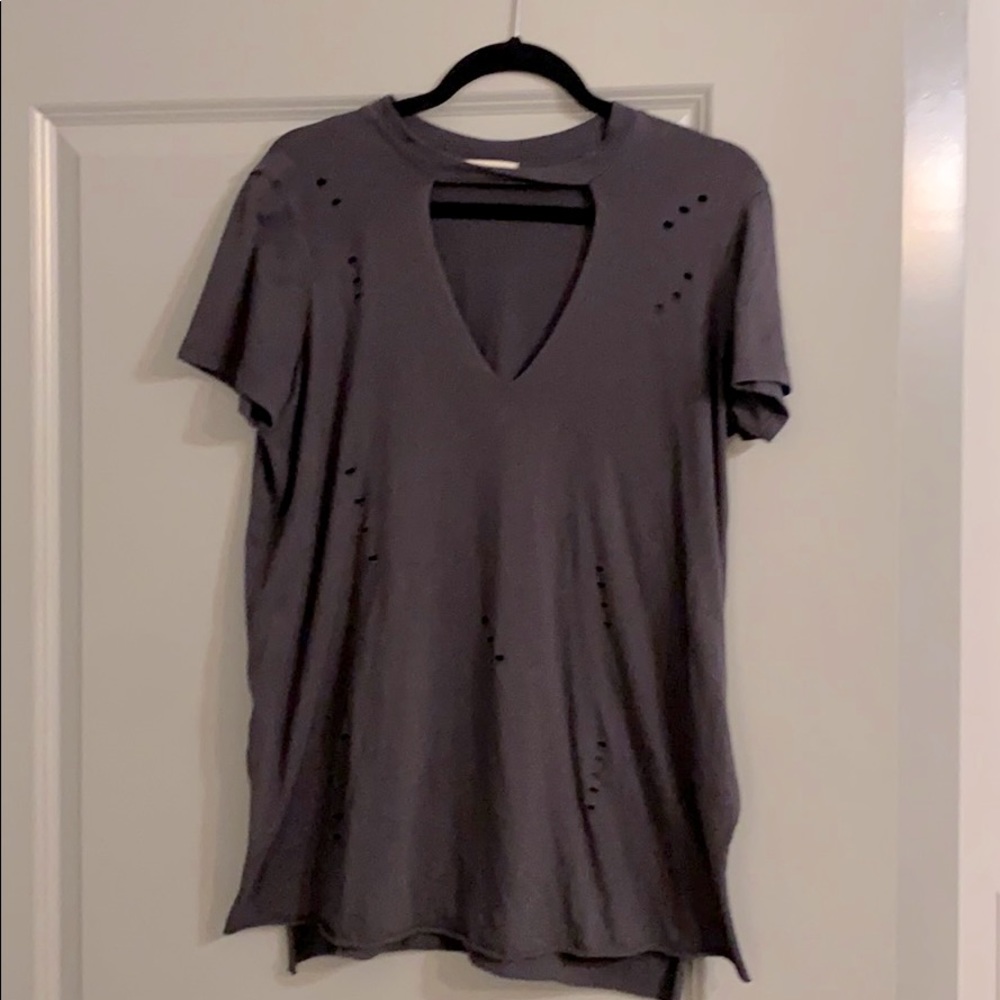 Black Distressed T-Shirt